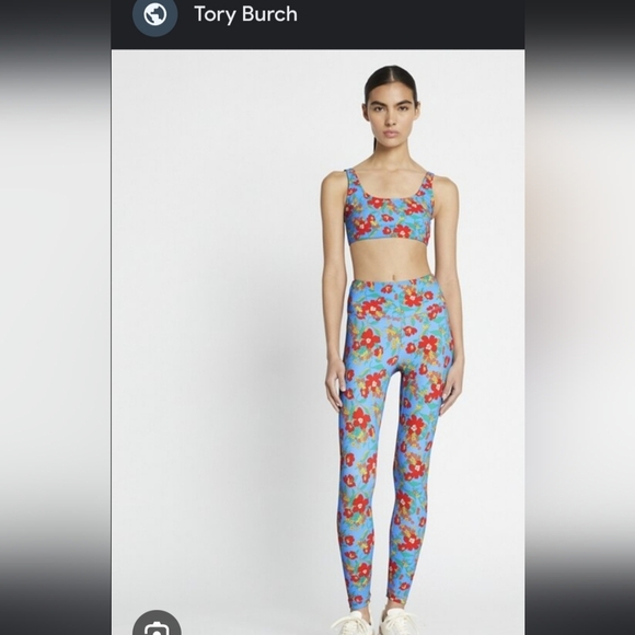 Tory Burch Printed Weightless 7/8 Floral Leggings Size Medium - NWT - Picture 9 of 9
